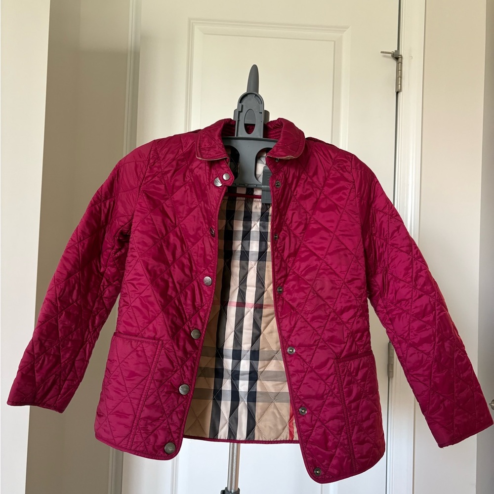 Burberry Kids Red Quilted Jacket